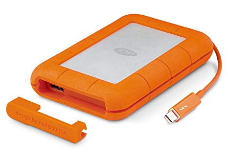 LaCie Rugged Thunderbolt and USB 3.0 External Hard Drive, Orange, 2 TB