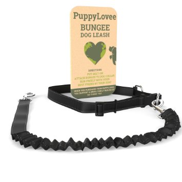 Dog Training Leash By Puppylovee - 5 Out of 5 Stars - Hands Free Premium Leash Great for Running Jogging Hiking Walking - Pet Supplies for Dogs Leashes - For Small and Large Dogs 30 to 100 Lbs - Perfect Pet Lover Gifts - Pets Dogs Toys Gift - Train Dog to Run By Your Side