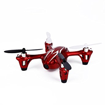 Hubsan X4 H107C 2.4G 4CH 6 Axis Gyro RC Quadcopter RTF with Camera & LED Lights - Red