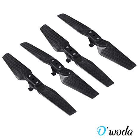 O'woda Upgraded 2 Pairs Foldable Quick Release Propellers Carbon Fiber CW & CCW Props with Storage Box for DJI Spark