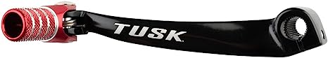 Tusk Folding Shift Aluminum Lever Black/Red Tip One Size