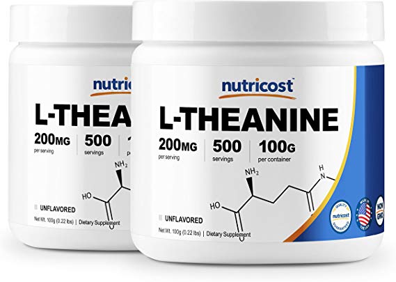 Nutricost L-Theanine Powder 100 Grams (2 Pack)