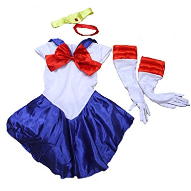 Female Sailor Moon Sailor Suit Party Nightclub Cosplay Costume (blue)