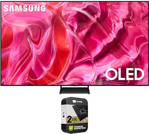 SAMSUNG QN83S90CAEXZA 83 Inch 4K HDR OLED Smart TV 2023 (Renewed) Bundle with 2 YR CPS Enhanced Protection Pack