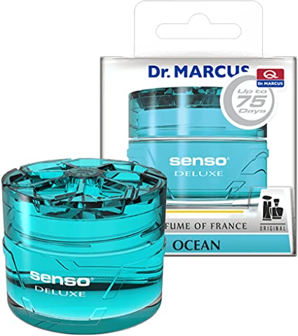 Senso French Fragrance Gel Air Freshener - Deluxe Senso Premium Collection Gel for Car- Scented Gel Air Freshener- 50ml Container- Multiple Fragrances Available (Ocean)