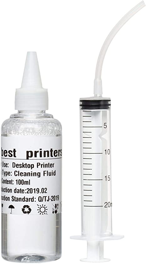 BEST PRINTERS-Print-Head Cleaning Kit HP Epson & Canon - Large High Efficiency 20ml Premium Syringe - 10oz 100ml