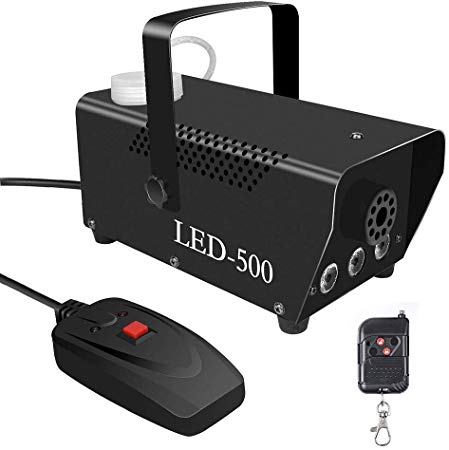VAlinks Professional Fog Machine, Wireless and Wired Remote Control 400W 0.3L Smoke Maker Machine with LED lights for Stage, Home, Party, Christmas, Halloween and Weddings