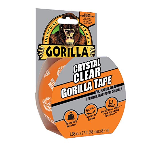 Crystal Clear Gorilla Tape, 8.2 m