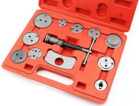 ABN Universal Front and Rear Caliper Disc Brake Screw-In Wind Back Rewind and Piston Compression 12-Piece Tool Kit Set