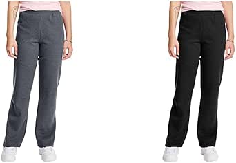 Hanes Women’s Sweatpants, ComfortSoft EcoSmart Open Leg Fleece Sweatpants