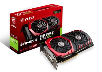 MSI GAMING GeForce GTX 1070 8GB GDDR5 DirectX 12 VR Ready (GeForce GTX 1070 GAMING 8G)