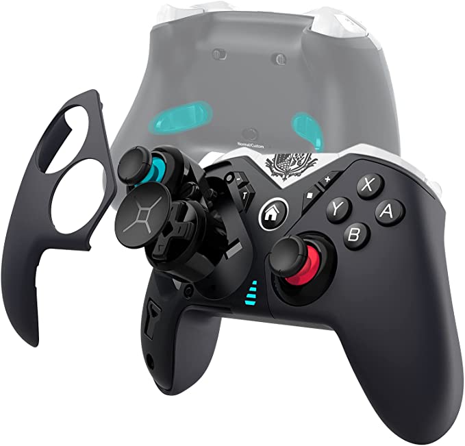 NexiGo Elite Switch Pro Controller with 4 Back Buttons, Swappable D-pad & Left Joystick, Trigger Stops, Turbo, Dual Vibration, Bluetooth, for Nintendo Switch/Lite/OLED