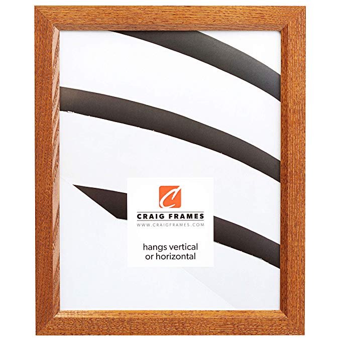 3x6 Inch Picture/Poster Frame, Real Wood Grain, 0.84 Inch Wide, Rich Brown (8261610)