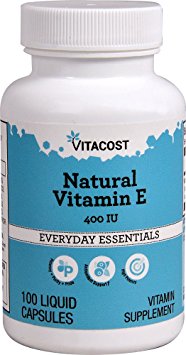 Vitacost Natural Vitamin E -- 400 IU - 100 Liquid Capsules