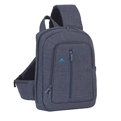 Rivacase Aspen 13.3 Inch Laptop Sling Backpack, Slim, Light, Water Resistant, Gray Color