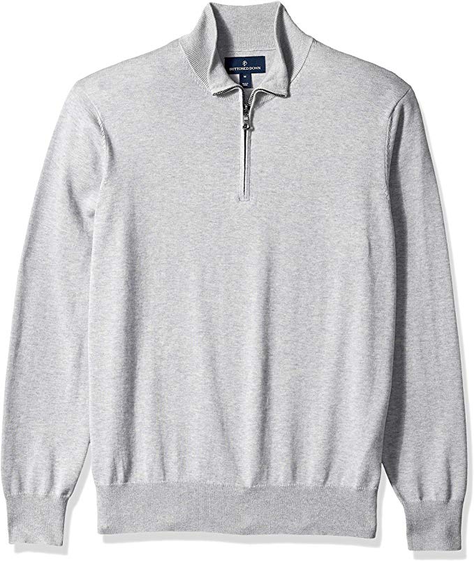 Amazon Brand - BUTTONED DOWN Men's Supima Cotton Lightweight Quarter-Zip Sweater