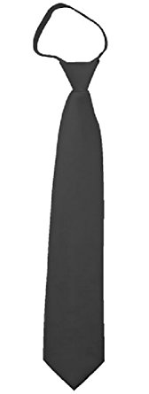 NYFASHION101 Men's Solid Color Formal Zipper Tie