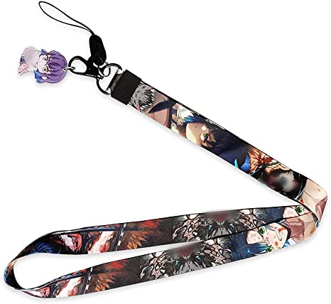 Unknown Lanyards for Keys,Hashibira Inosuke Lanyards,Anime Lanyards Key Chain Holder Premium Quality Kids Neck Lanyard Keychain for id Badges 0.7817.70inches