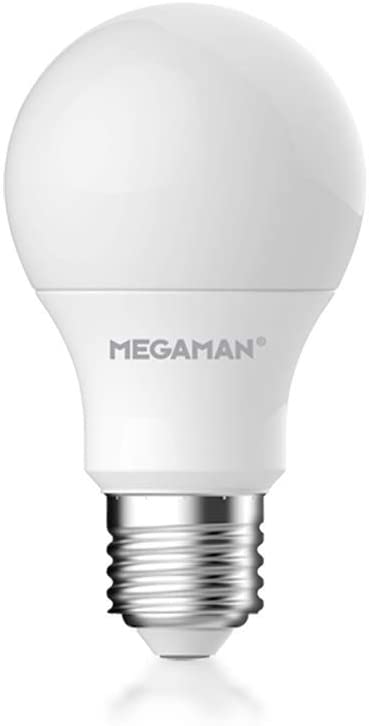 Megaman LED Light Bulb 142578 Dimmable RichColour R9 GLS Style Classic Opal LED Light Bulb E27 Edison Screw 4000K Cool White 9.5W 810lm A  Rating 25000 Hours Estimated Life
