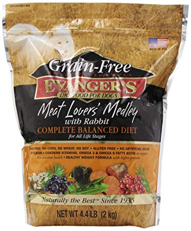 Evanger’S Grain Free Meat Lover’S Medley With Rabbit Dry Dog Food, 4.4-Pound