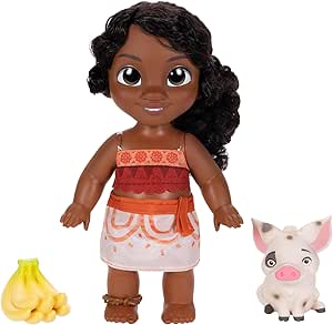 Disney Moana 2 Little Sis Simea Doll & Pua Figure - Doll Playset for Girls Officially Licensed, Makes Great Birthday Gift, Gift for Girls and Boys