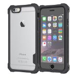 iPhone 6S Case  iPhone 6 Case by Daswise Clear Bumper Case TPU Armor Full Body Protective Cover Shockproof  Self-adhesive Screen Shield - Drop-tested 10x From 4ft Dust Proof Design Hybrid ABS Frame Anti-scratch Clear PET-screen Protector For iPhone 66S 47 Black