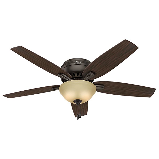 Hunter 53314 Newsome Ceiling Fan with Light, 52"/Large, Premier Bronze