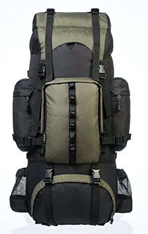 AmazonBasics Internal Frame Hiking Backpack with Rainfly