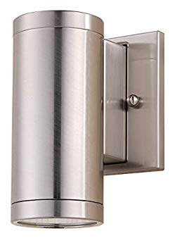 Cloudy Bay CBWL006830BN LED Outdoor Wall Sconce,8W 560lumens 3000K Warm White,Up or Down Wall Light,Brushed Nickel
