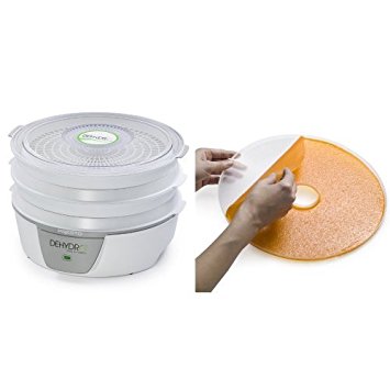 Presto 06300 Dehydro Electric Food Dehydrator and National Presto Dehydro Electric Food Dehydrator Fruit Roll Sheets Bundle