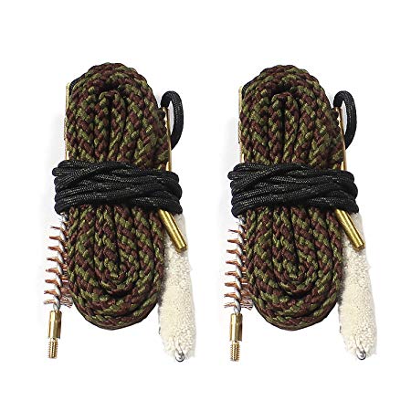 Unigear Gun Bore Cleaner Barrel Snake for Rifle Pistol Shotgun, Brushes Included (Choose Your Caliber)