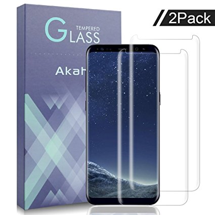 Samsung Galaxy S8 Screen Protector,XUZOU Tempered Glass,HD Clear,Touch Compatible,9H Hardness,Anti-Scratch,Bubble Free(2 Packs)