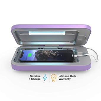 PhoneSoap 3 UV Smartphone Sanitizer & Universal Charger | Patented & Clinically Proven UV Light Disinfector | (Lilac)