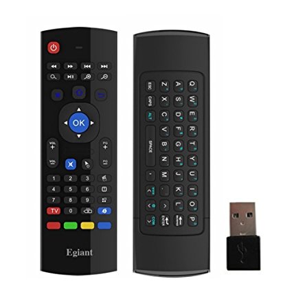 Egiant MX3-M 2.4G Air Mouse Remote Control Keyboard With IR Leaning Feature & 3-Gyro   3-Gsensor USB Wireless Receiver For Android Boxes And HTPCs IPTV Windows iOS MAC Linux PS3 Xbox 360 (MX3-M)