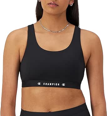 Champion womens Sports Bra, Soft Touch, Moisture-wicking Bra, Moderate Support Bra for Women (Plus Size Available)