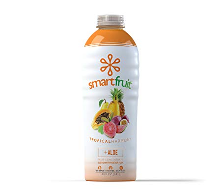 Smartfruit Tropical Harmony, 100% Real Fruit Smoothie Mix, No Added Sugar, Non-GMO, No Additives, Vegan, Family Pack 48 Fl. Oz (Pack of 1)