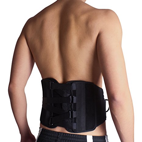 Bracoo Advanced Adjustable Back Brace, Black, L/XL