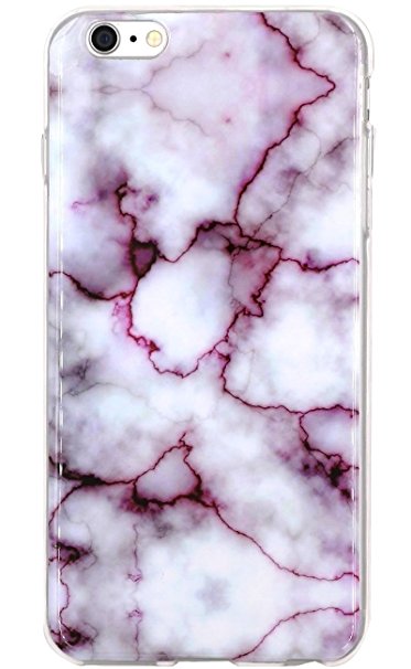 Iphone 6S Case, Marble Veins Style Rock Shale Grains Vein Granite Thin Slim Soft Flexible TPU Case for iPhone6 and iPhone6S (CB)