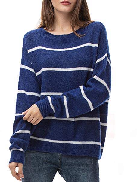 Woolen Bloom Women's Loose Sweaters Pullover Oversized Lightweight Sweater for Women Long Sleeve Soft Slouchy Tops Fall