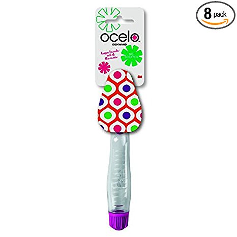 ocelo Non-Scratch Dishwand, Colorful Designs May Vary, 4-Dishwands
