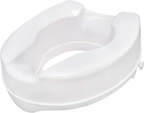 Drive Medical Raised Toilet Seat with Lock, Standard Seat, 4"