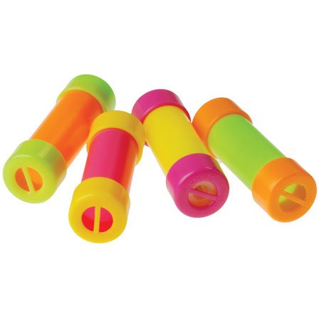 Assorted Color Mini Noisemaker Groan Tubes (6)