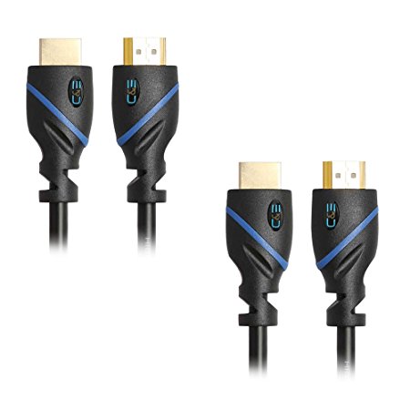 C&E 10 Feet, High Speed HDMI Cable With Ethernet, CL3 Certified  Supports 3D and Audio Return Channel, 2 Pack, CNE67859