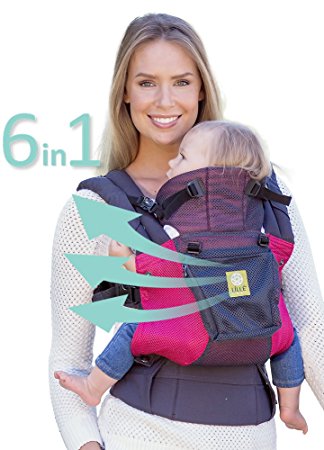 LILLEbaby Complete Airflow 6-in-1 Baby Carrier - Charcoal/Berry