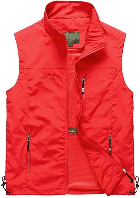 Haellun Men's Work Multi-Pockets Lightweight Outdoor Travel Fishing Photo Vest