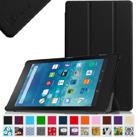 Fintie Fire HD 8 2015 SmartShell Case - Ultra Slim Lightweight Standing Cover with Auto Wake  Sleep for Amazon Fire HD 8 Tablet Fire 8quot HD Display 5th Generation - 2015 release Black