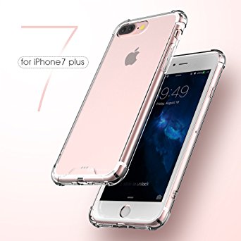 iPhone 7 Plus Case / iPhone 8 Plus Case, Case Army CLEAR Scratch-Resistant Hard back Soft Sides TPU Bumper Silicone Cover for Apple iPhone ( iPhone 7 Plus clear case / iPhone 8 Plus clear case)