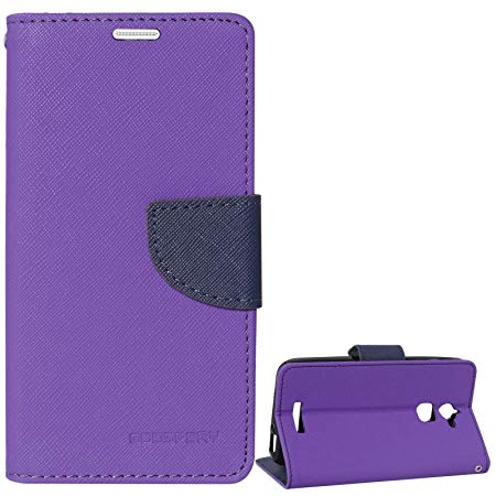 DMG Diary PU Leather Flip Cover Wallet Stand Case for Coolpad Note 3 Lite (Purple)