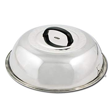 Winco WKCS-14 Stainless Steel Wok Cover, 13-3/4-Inch - Set of 2