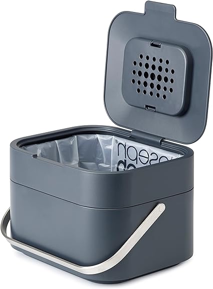 Joseph Joseph Stack 4 Food Waste Caddy with Odour Filter - Graphite